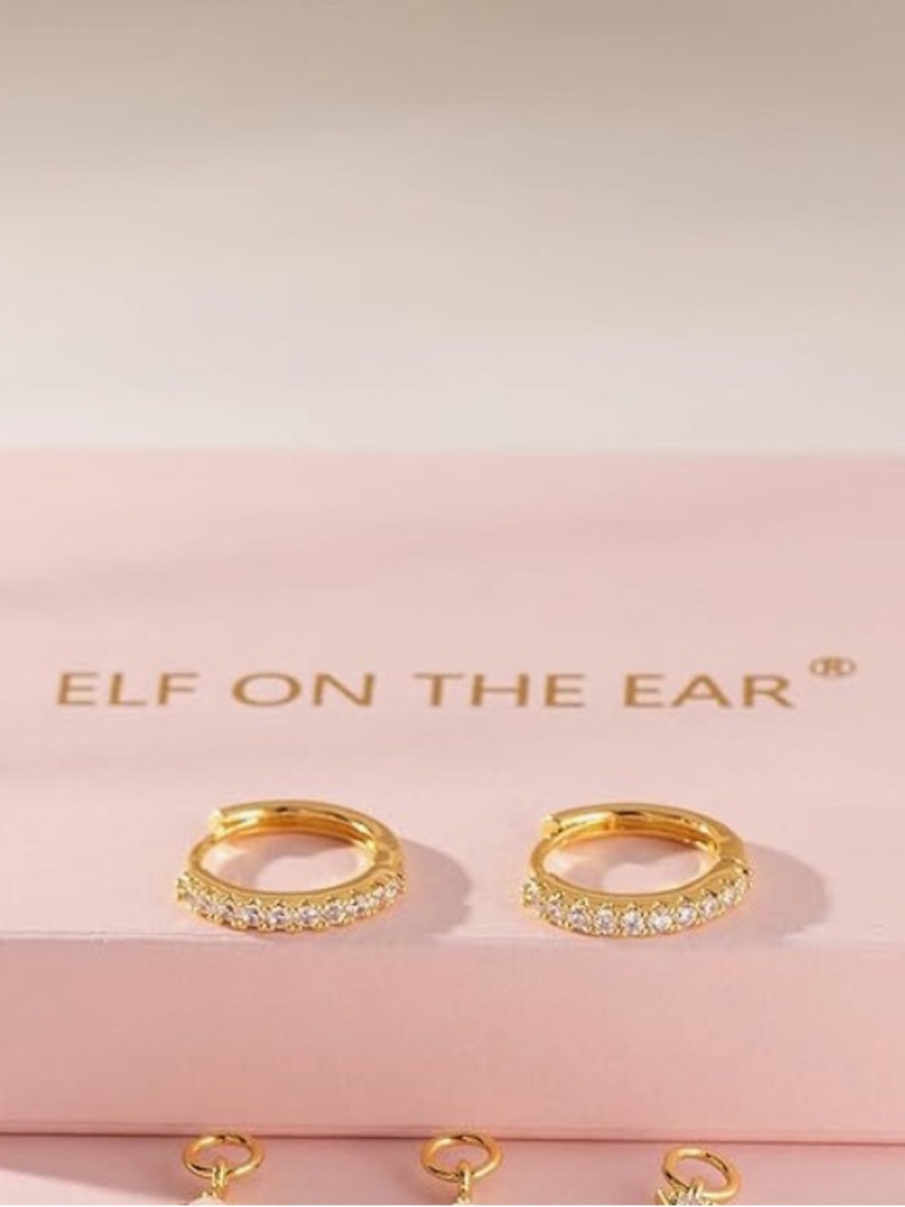 ELF ON THE EAR Pink Jewelry 14k Gold plated/Accessory Compact